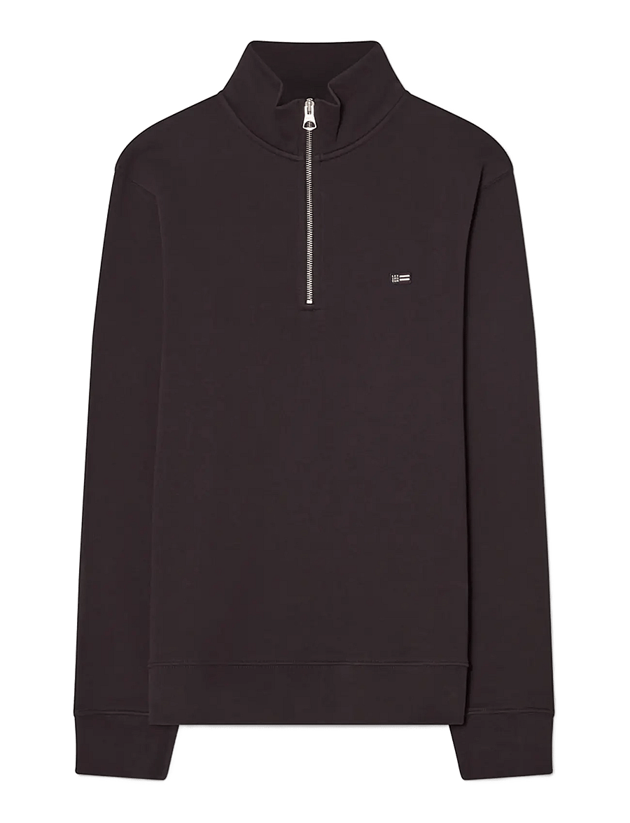 Lexington Clothing - Organic Cotton Half-Zip Sweatshirt - shop efter anledning - black - 0