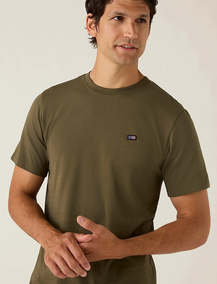 Lexington Clothing - Classic Organic Cotton Logo Tee - t-krekli ar īsām piedurknēm - dark green - 3