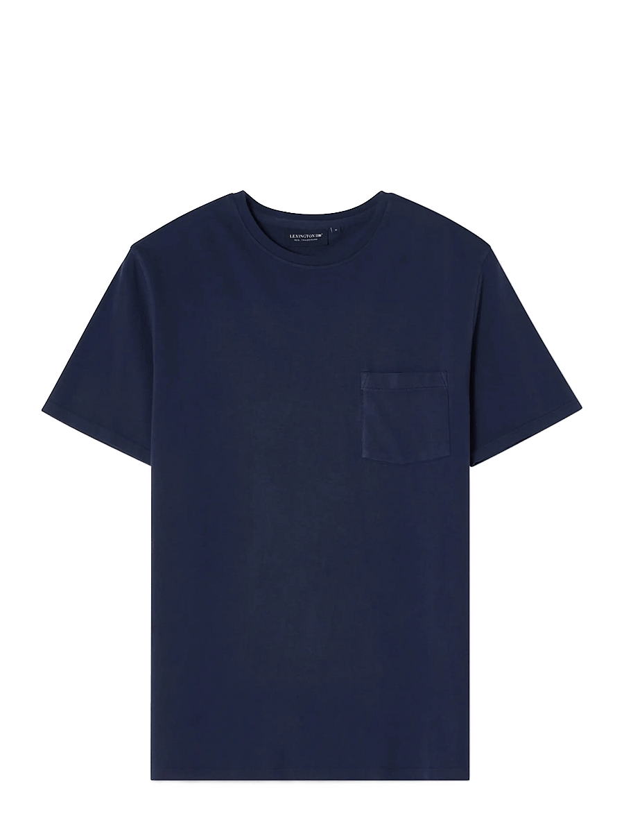 Lexington Clothing - Midweight Sun Faded Cotton Tee - kortærmede t-shirts - medium blue - 1