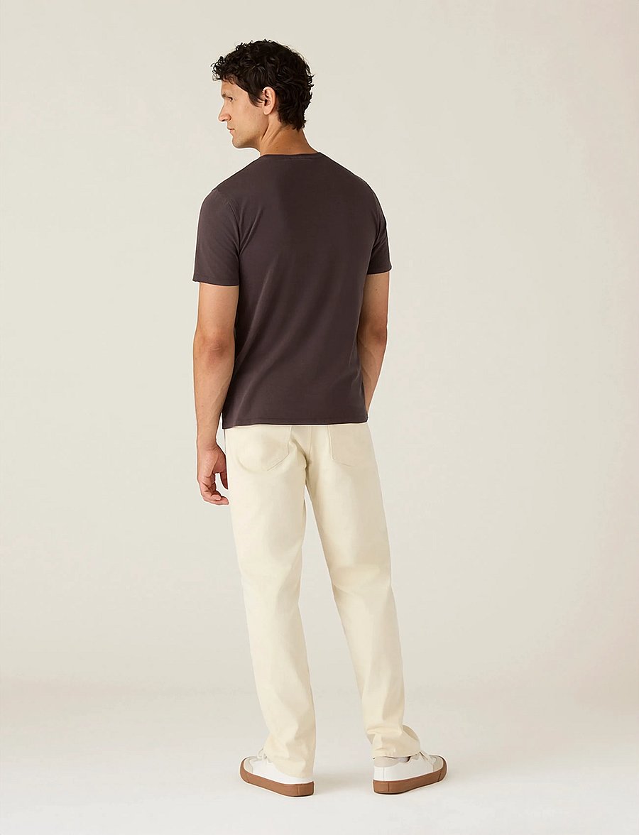 Lexington Clothing - Midweight Sun Faded Cotton Tee - kortærmede t-shirts - medium blue - 2