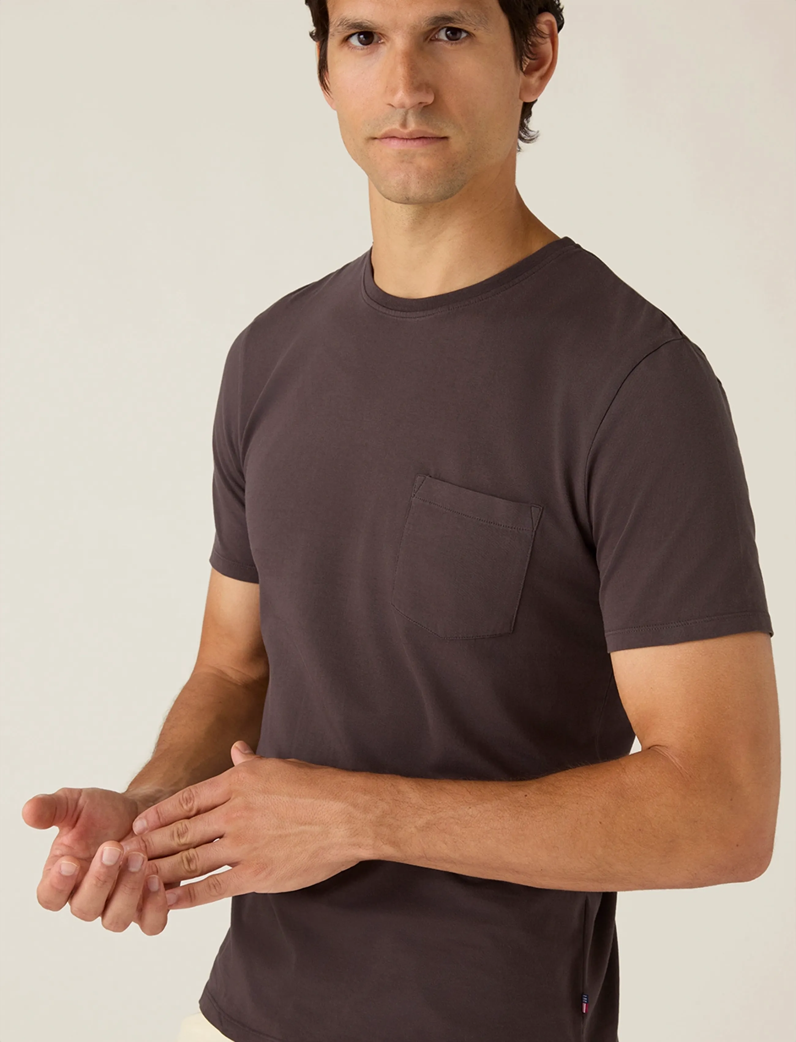 Lexington Clothing - Midweight Sun Faded Cotton Tee - kortærmede t-shirts - medium blue - 3