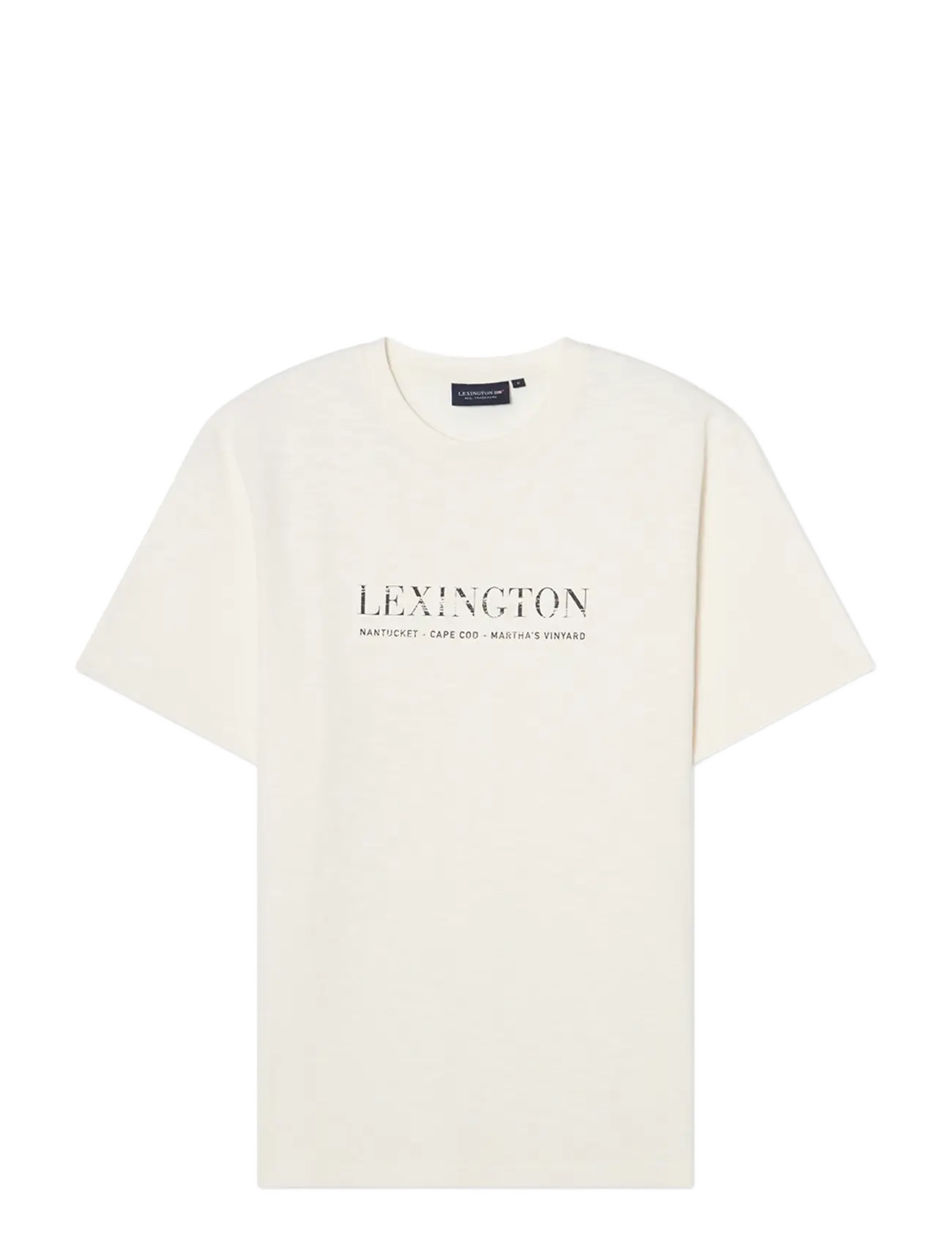 Lexington Clothing Graphic Cotton Slub Tee - T-Shirts - WHITE / cream