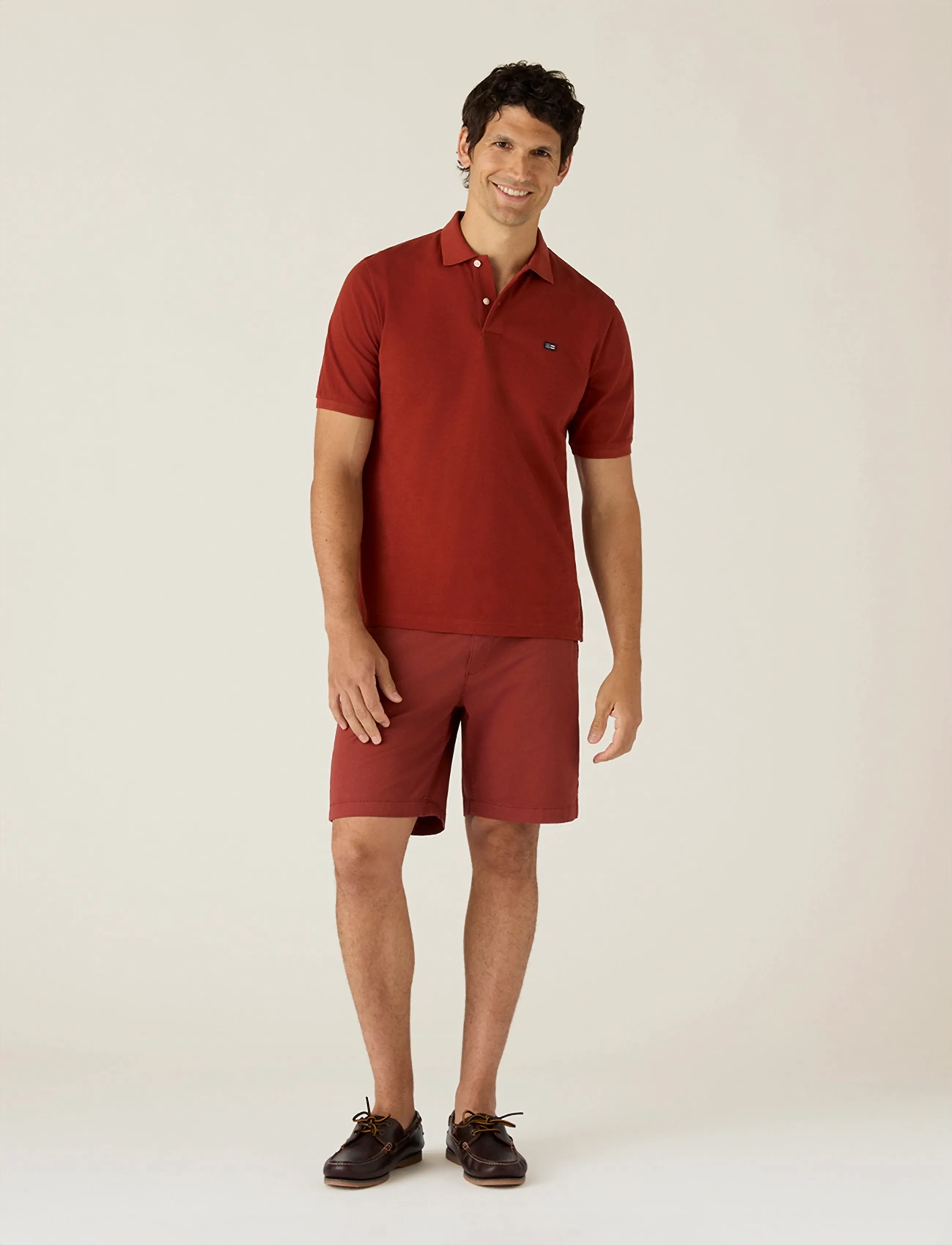 Lexington Clothing Pique Polo Shirt - Riided - RUST / orange