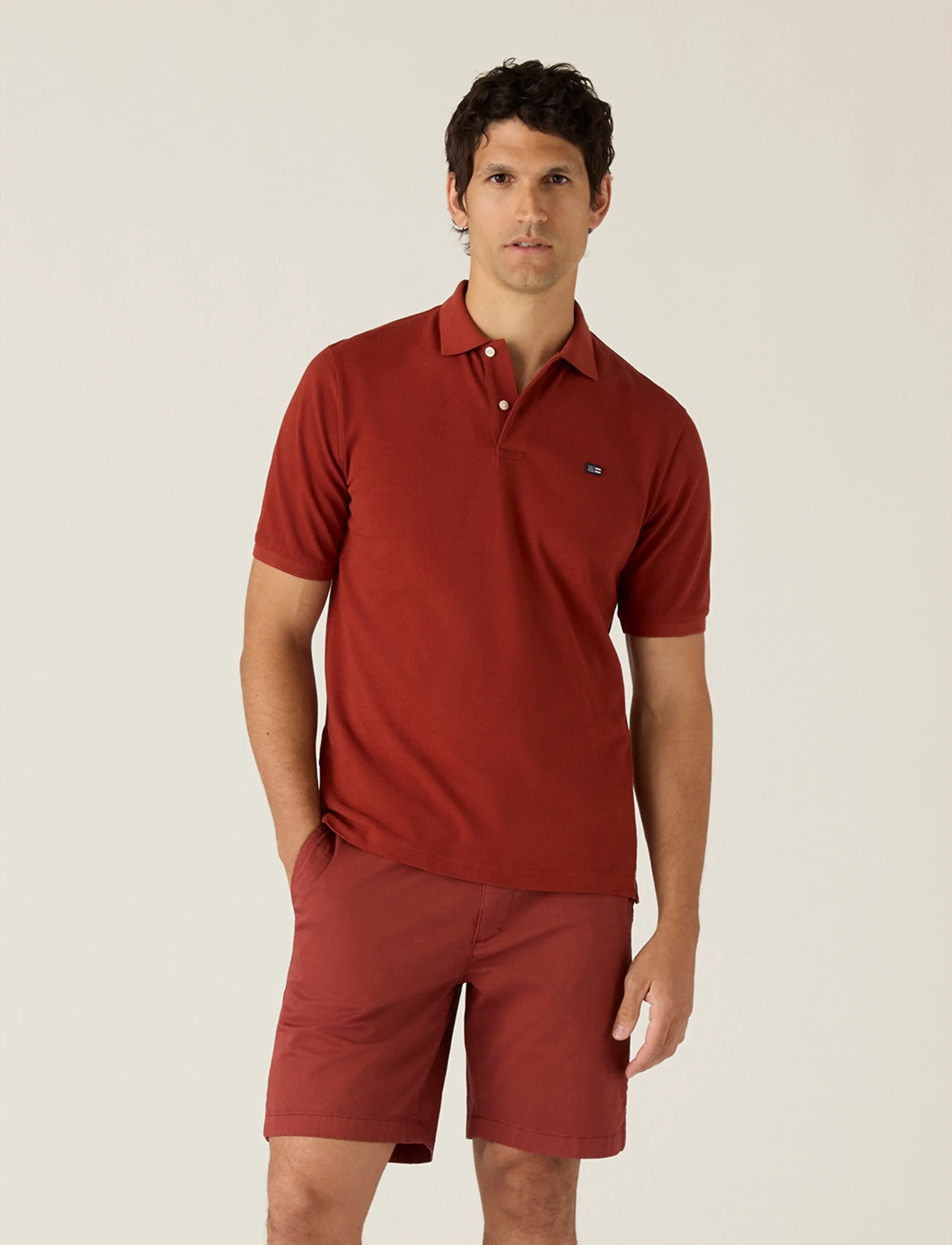 Lexington Clothing - Pique Polo Shirt - kortærmede poloer - rust - 3