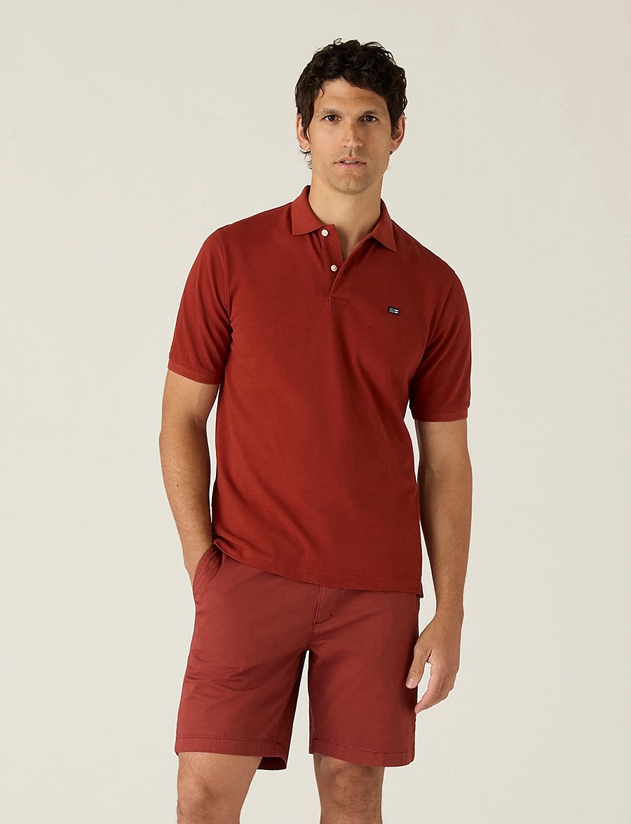 Lexington Clothing - Pique Polo Shirt - kortærmede poloer - rust - 3