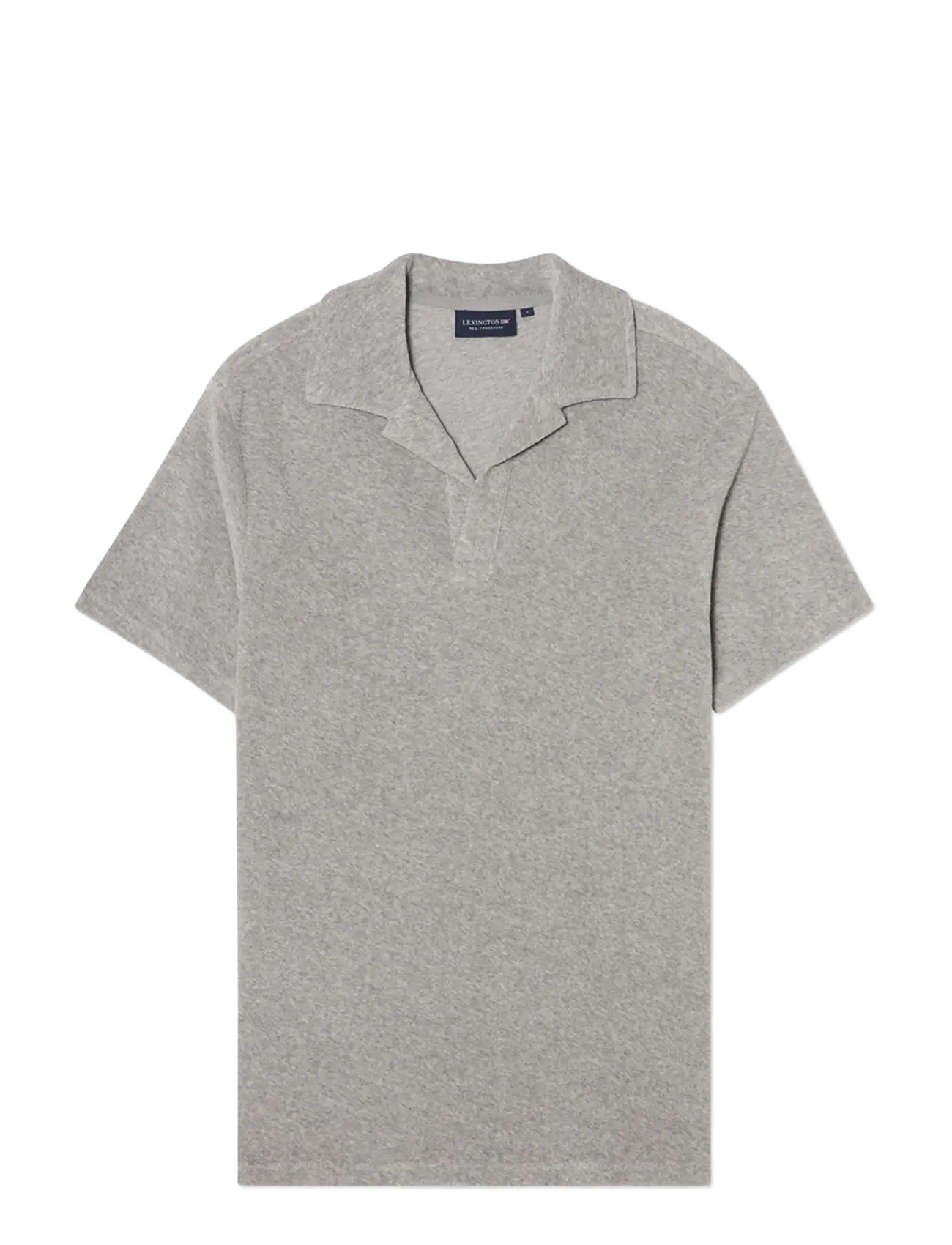 Lexington Clothing Organic Cotton Terry Polo Shirt, S, Grey, Poloer > Kortærmede, Herre