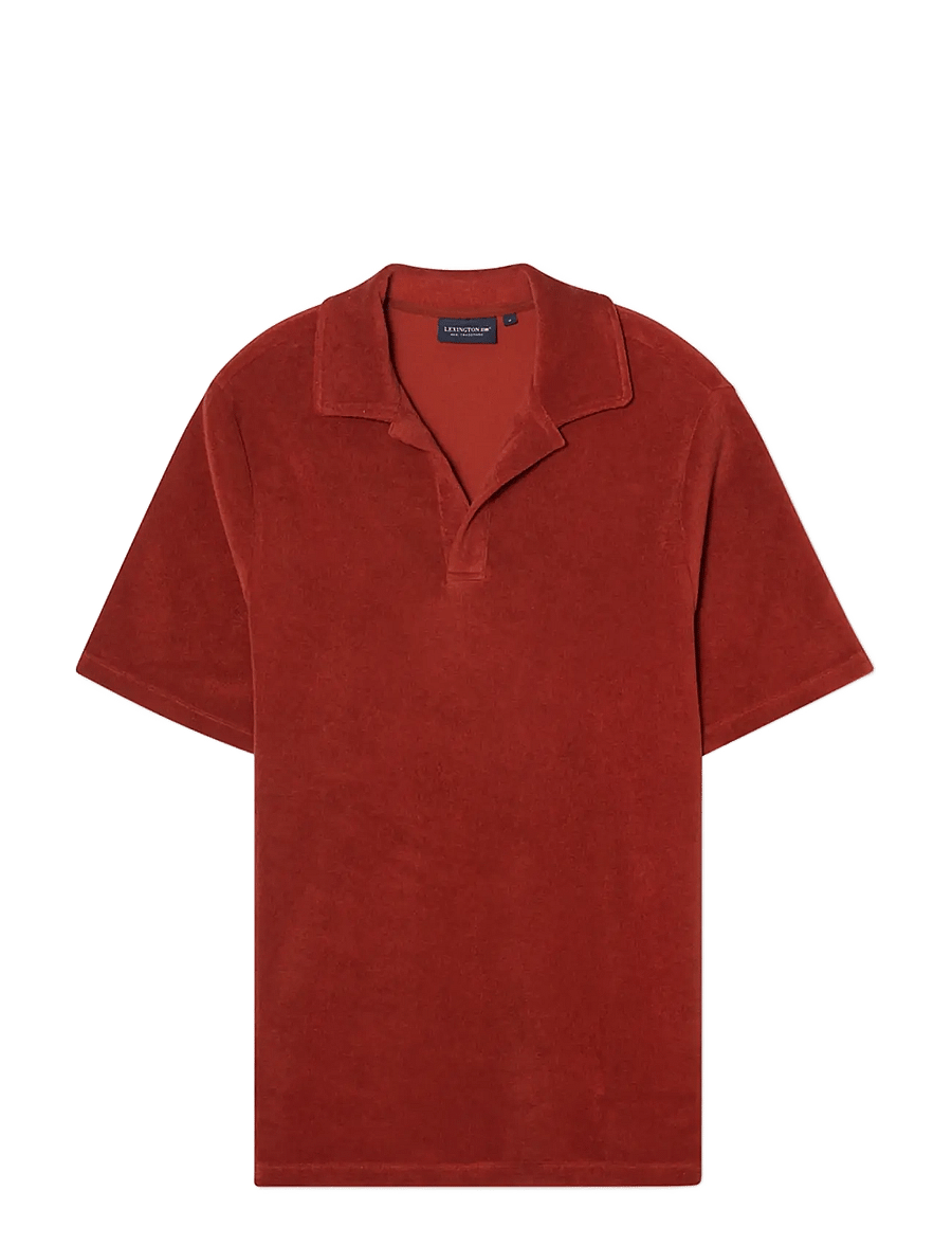 Lexington Clothing - Organic Cotton Terry Polo Shirt - kortermede - rust - 1