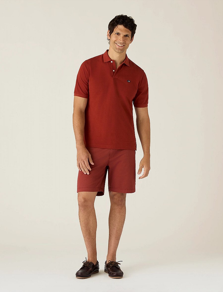 Lexington Clothing - Organic Cotton Terry Polo Shirt - kortermede - rust - 2