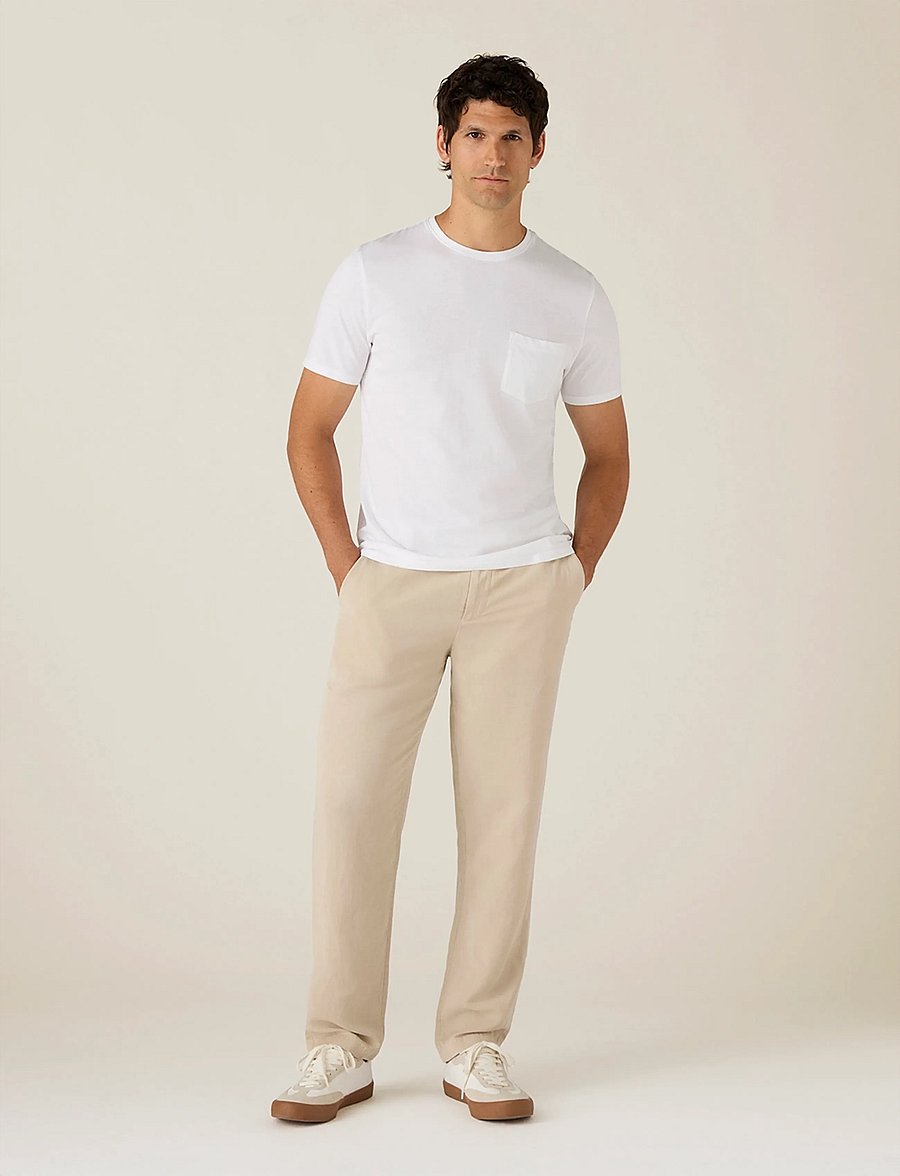 Lexington Clothing - Midweight Faded Organic Cotton Tee - kurzärmelig - white - 0
