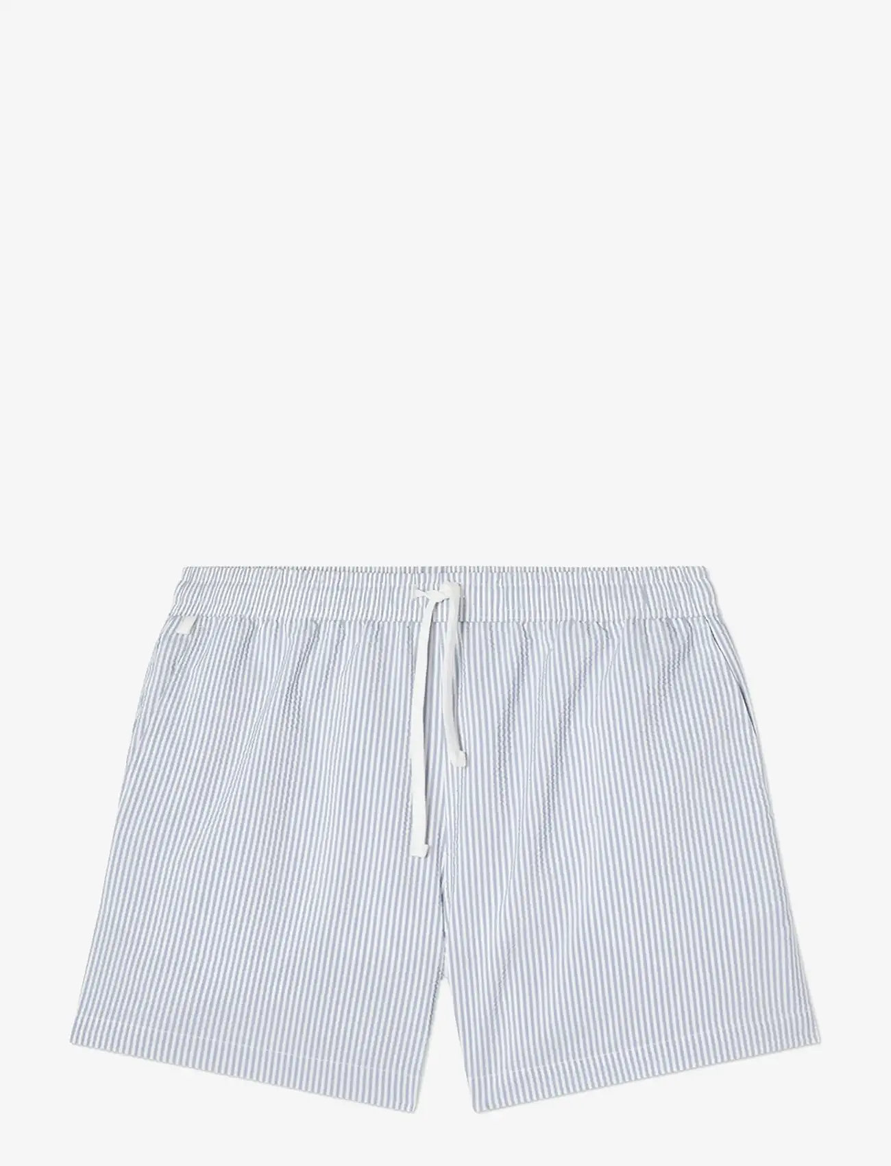 Lexington Clothing - Seersucker Swim Trunks - badebukser - blue/white stripe - 1