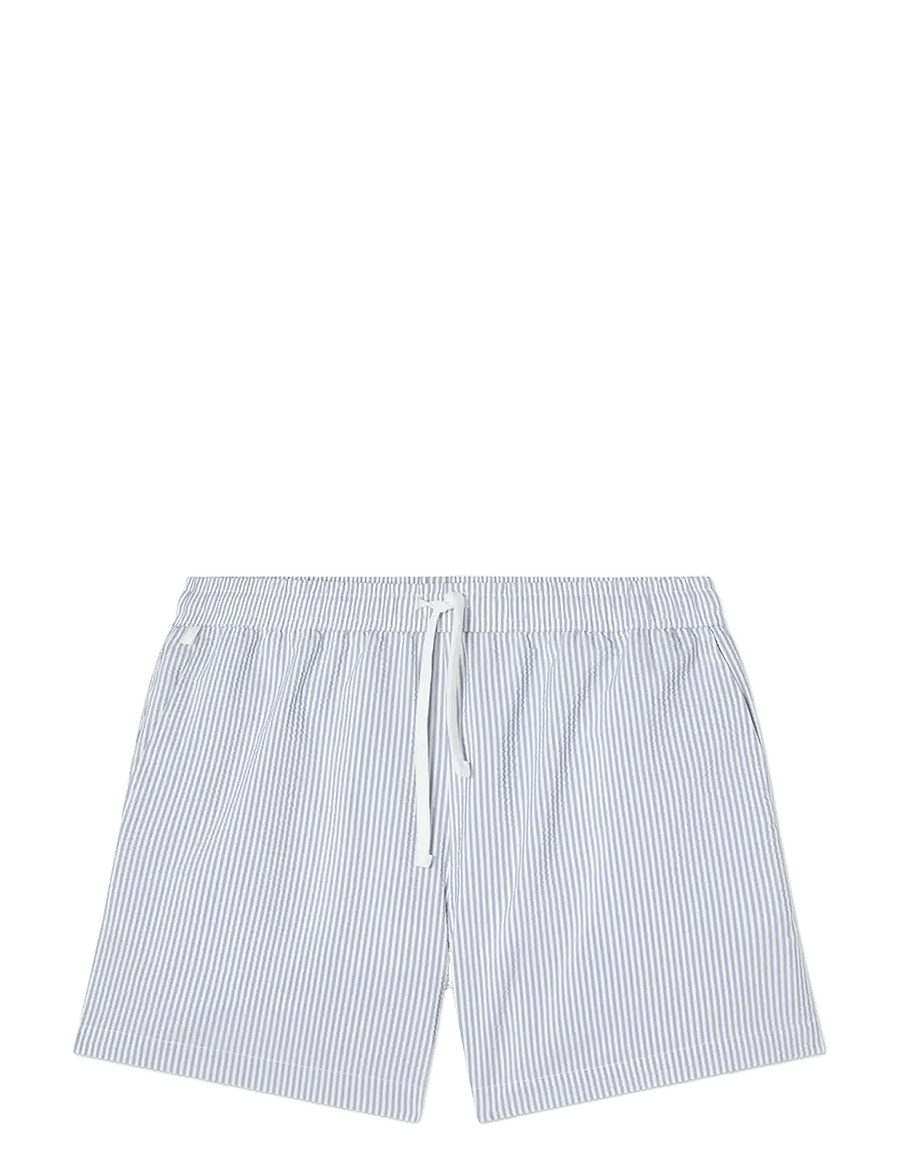 Lexington Clothing - Seersucker Swim Trunks - badehosen - blue/white stripe - 1