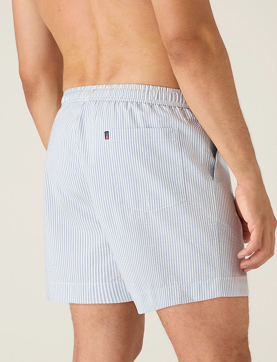 Lexington Clothing - Seersucker Swim Trunks - badehosen - blue/white stripe - 2