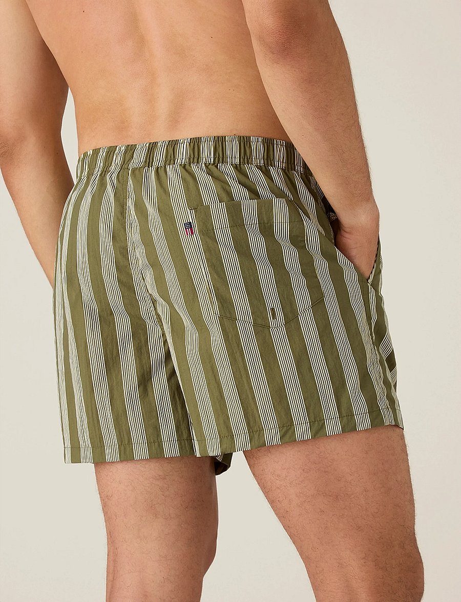 Lexington Clothing - Printed Swim Trunks - badebukser - green/white stripe - 2