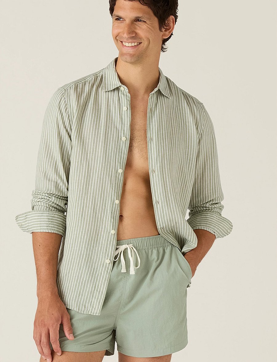 Lexington Clothing - Solid Swim Trunks - sundstuttbuxur - light green - 2