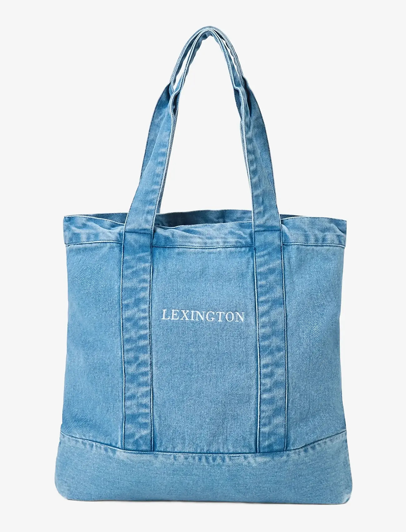 Lexington Clothing - Washed Denim Shopper - shoppers - light blue - 0