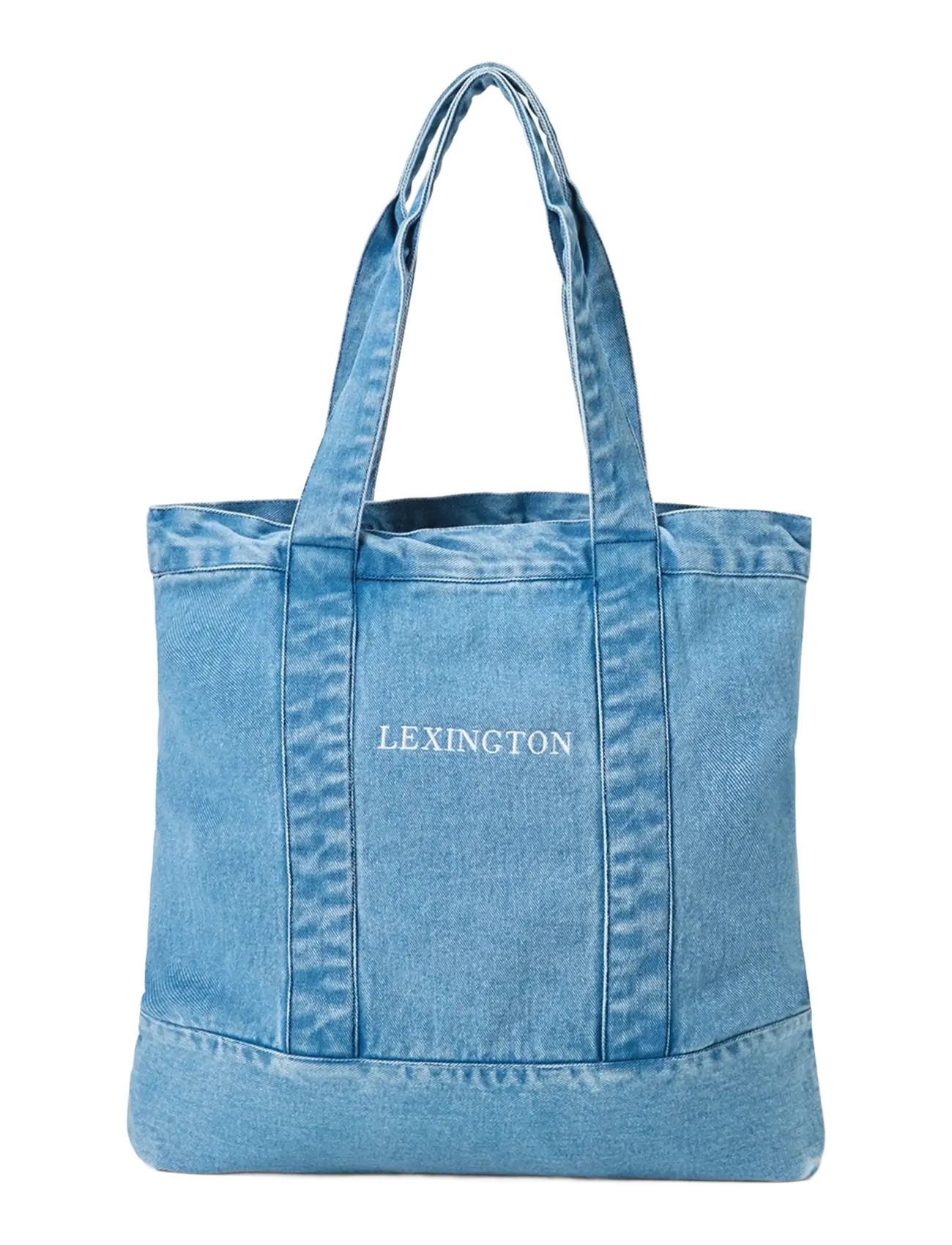Lexington Clothing Washed Denim Shopper - Tasker - LIGHT BLUE / blue