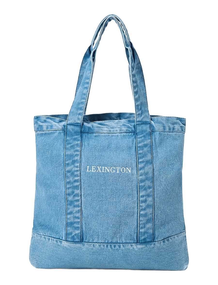 Lexington Clothing - Washed Denim Shopper - shoppers - light blue - 0