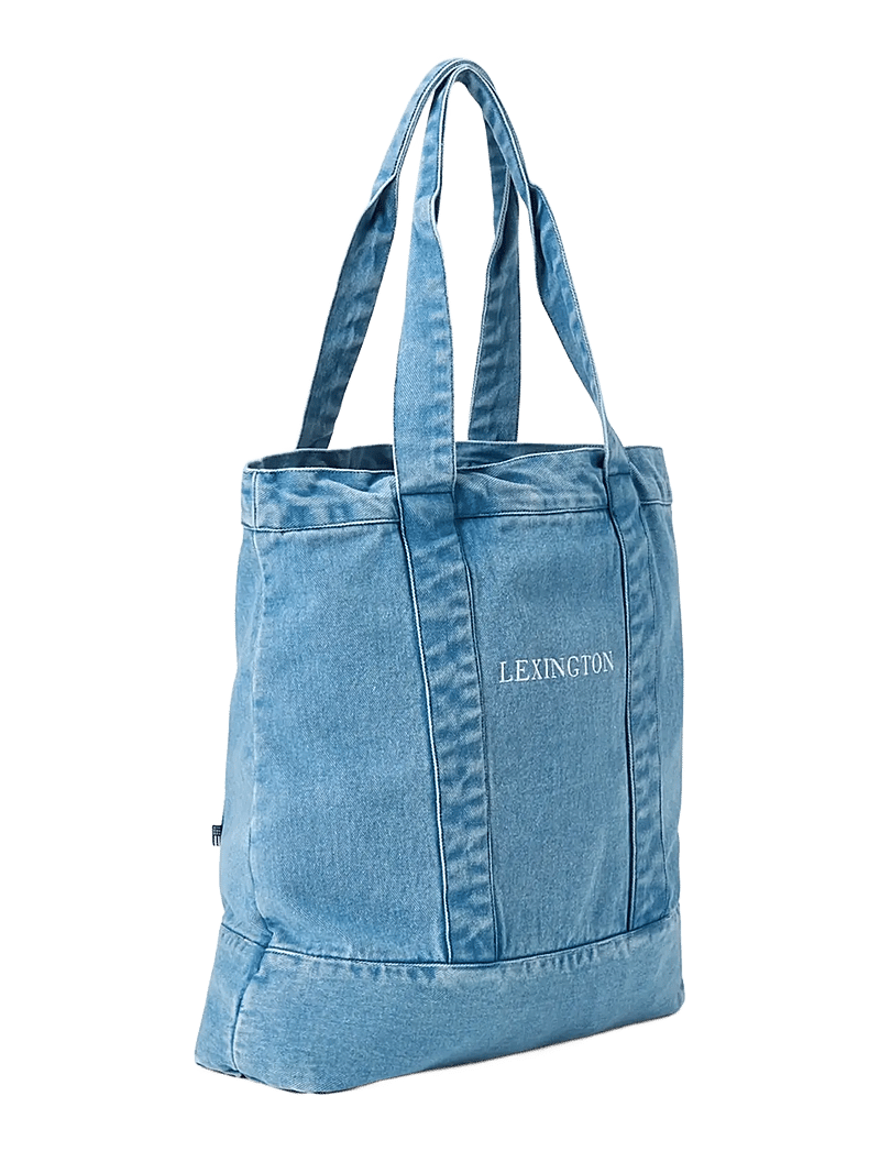 Lexington Clothing - Washed Denim Shopper - shoppers - light blue - 1