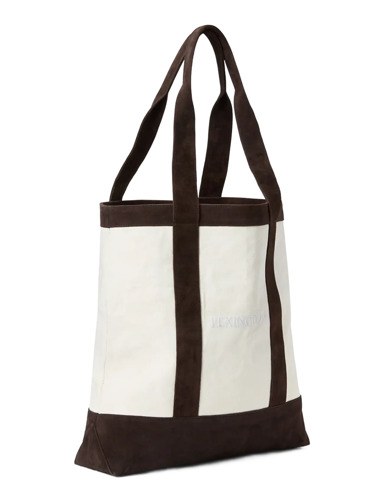 Contrast Suede Canvas Shopper 3