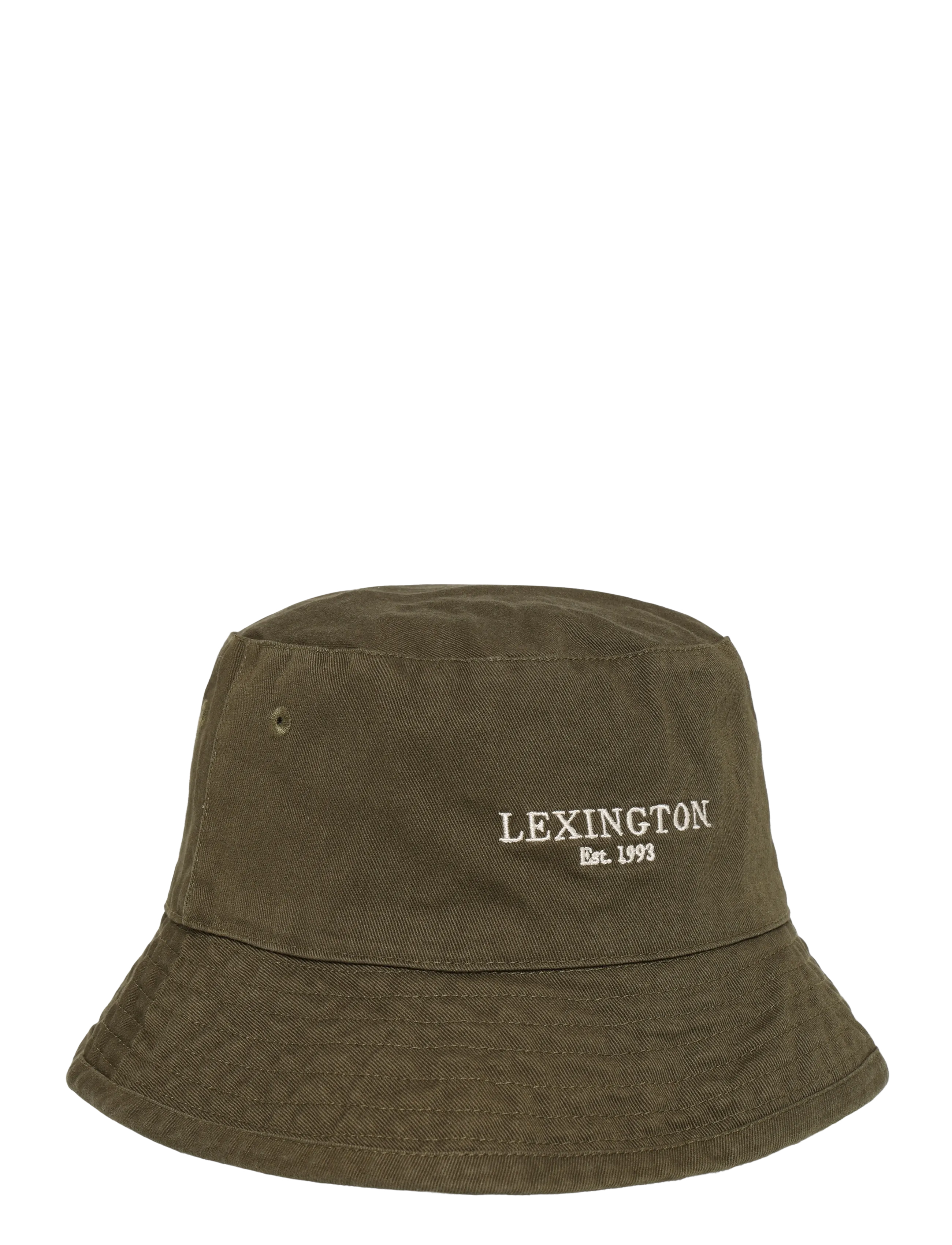 Lexington Clothing Washed Cotton Bucket Hat - Akcesoria - DARK GREEN / khaki/green