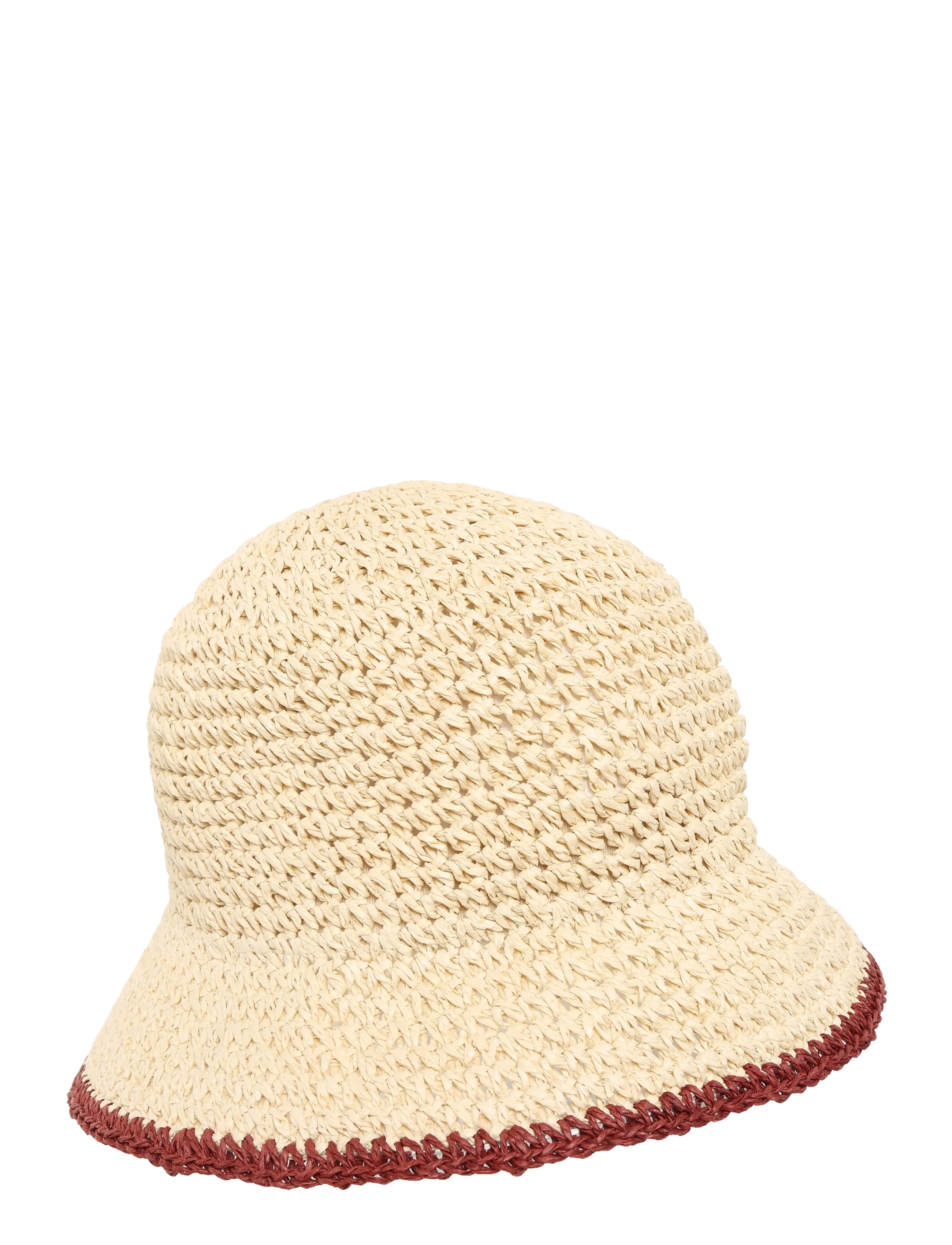 Lexington Clothing Contrast stripe Paper Straw Bucket hat - Angebote - RUST / beige