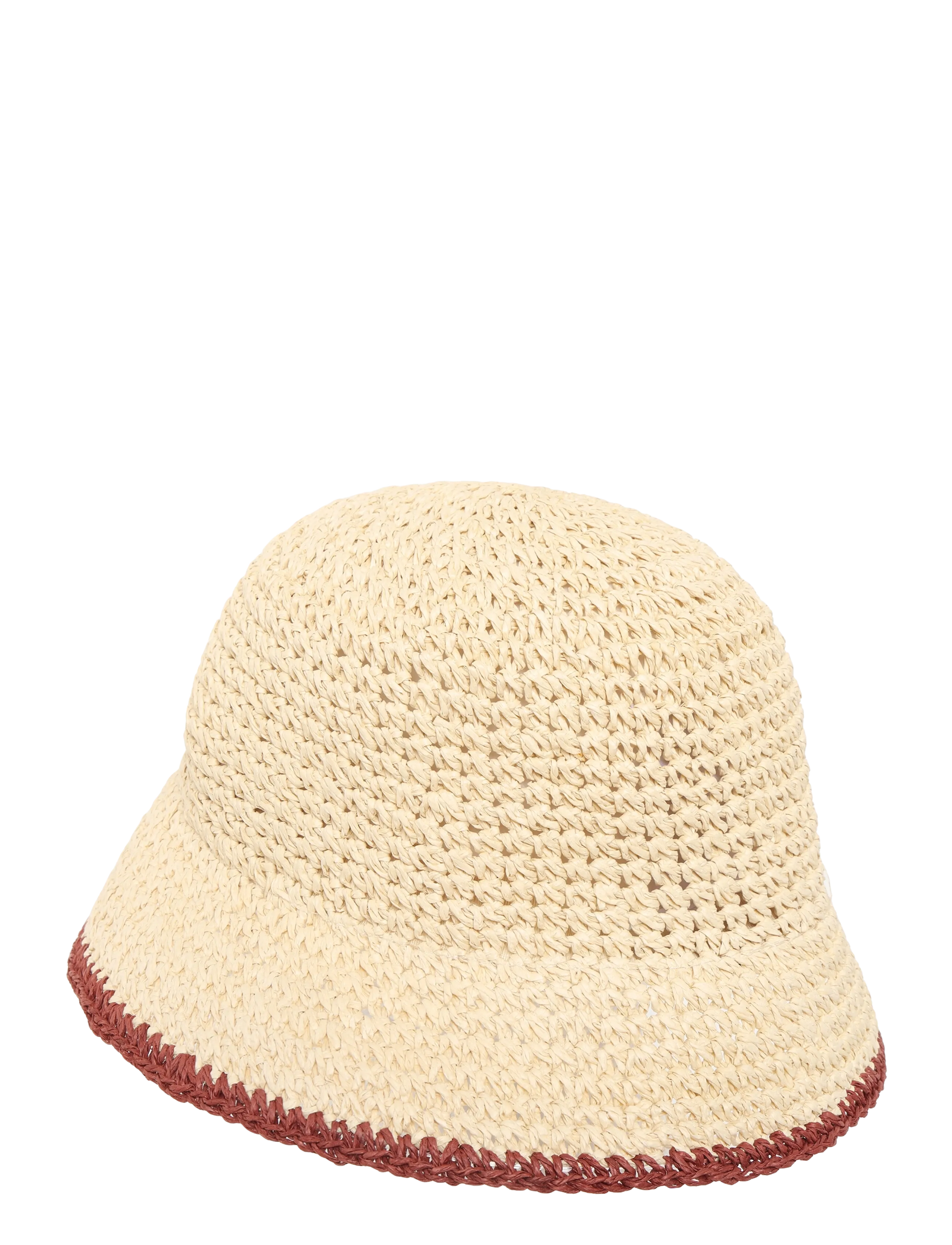 Lexington Clothing - Contrast stripe Paper Straw Bucket hat - rust - 1
