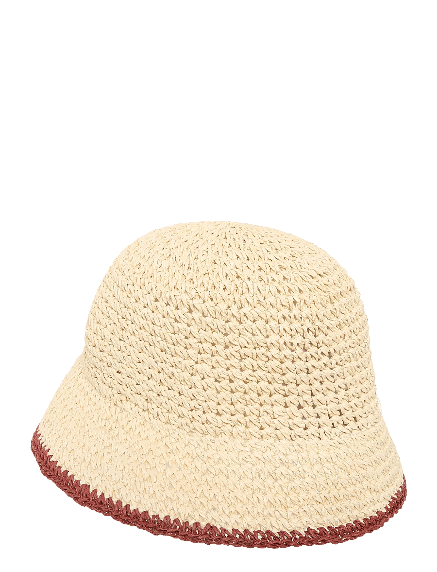 Lexington Clothing - Contrast stripe Paper Straw Bucket hat - rust - 1