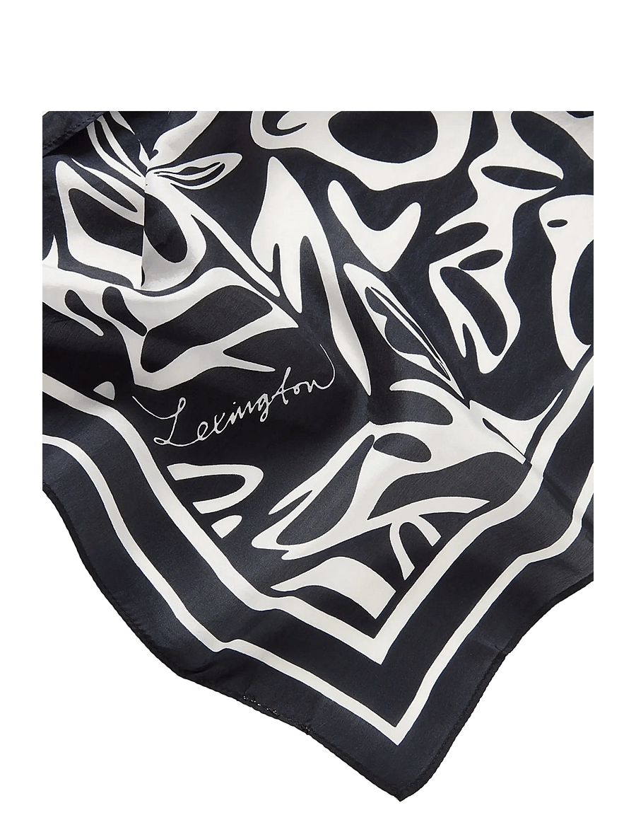 Lexington Clothing - Printed Silk Scarf - black/white print - 1