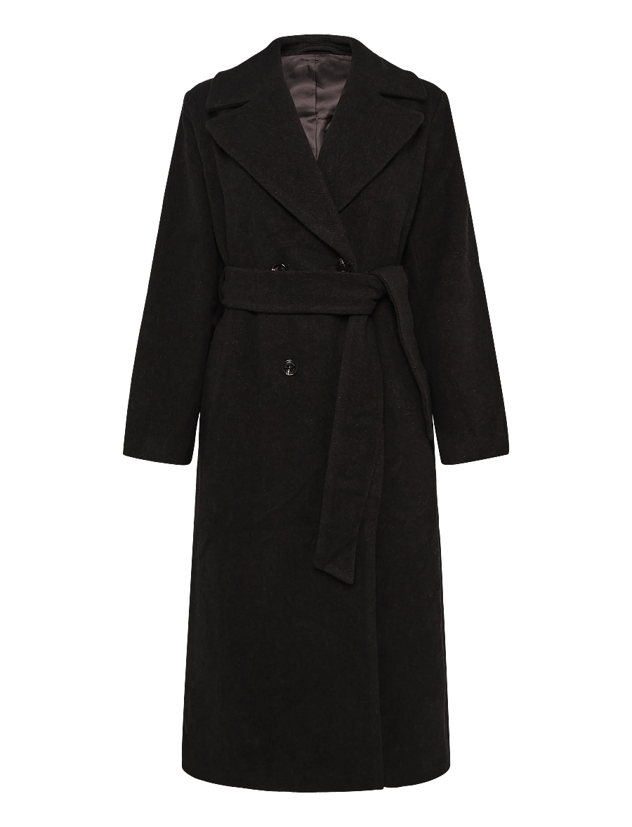 Lexington Clothing - Wool Blend Belted Coat - vinterjakker - dark brown - 0