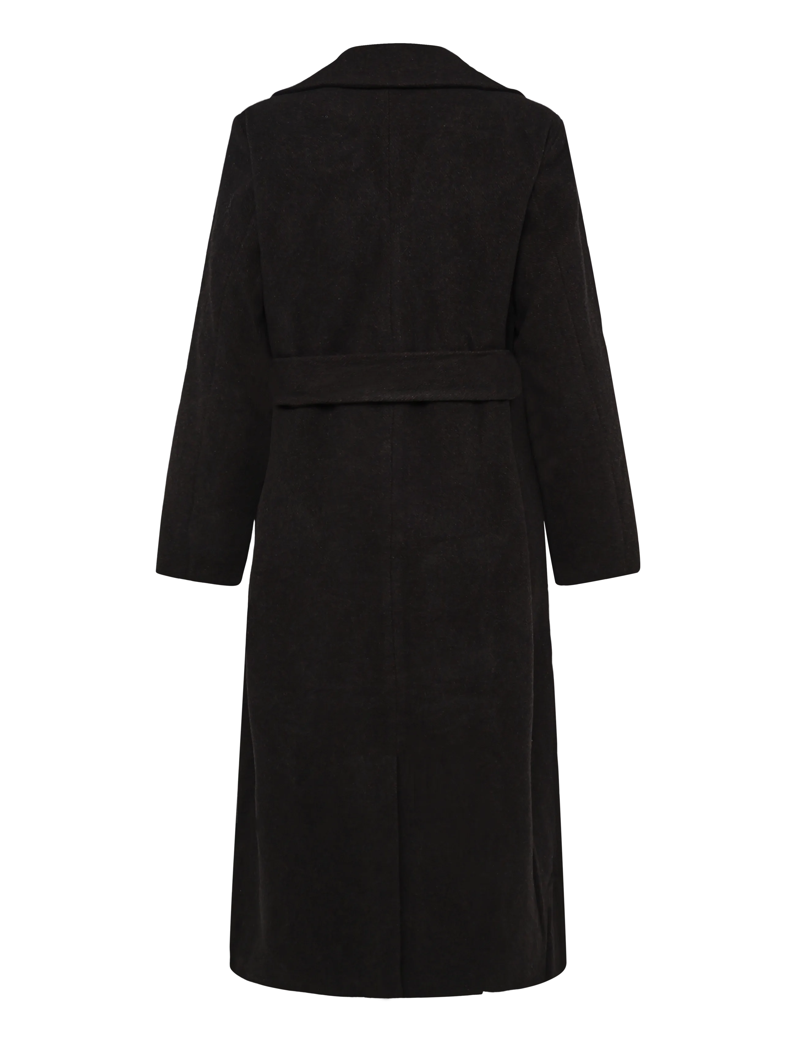 Lexington Clothing - Wool Blend Belted Coat - vinterjakker - dark brown - 1