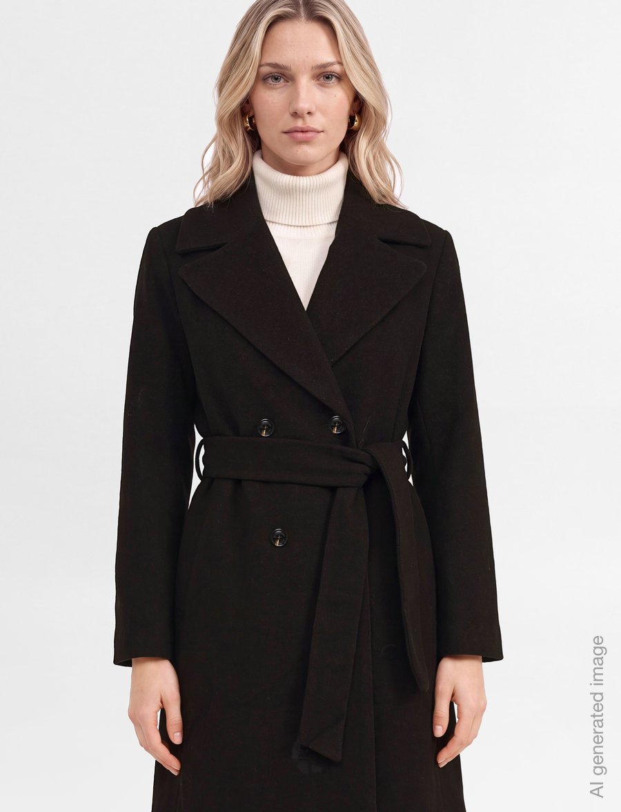 Lexington Clothing - Wool Blend Belted Coat - vinterjakker - dark brown - 3