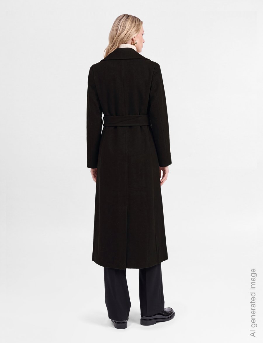 Lexington Clothing - Wool Blend Belted Coat - vinterjakker - dark brown - 4