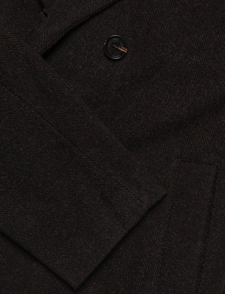 Lexington Clothing - Wool Blend Belted Coat - vinterjakker - dark brown - 3