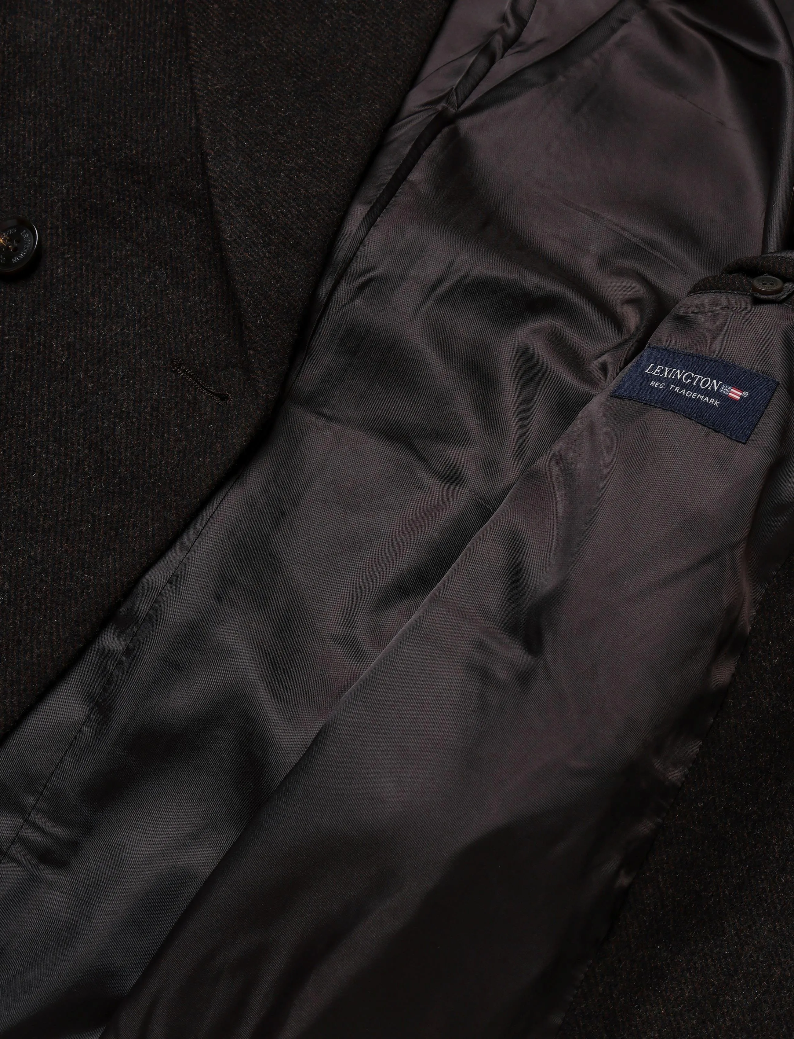 Lexington Clothing - Wool Blend Belted Coat - vinterjakker - dark brown - 4