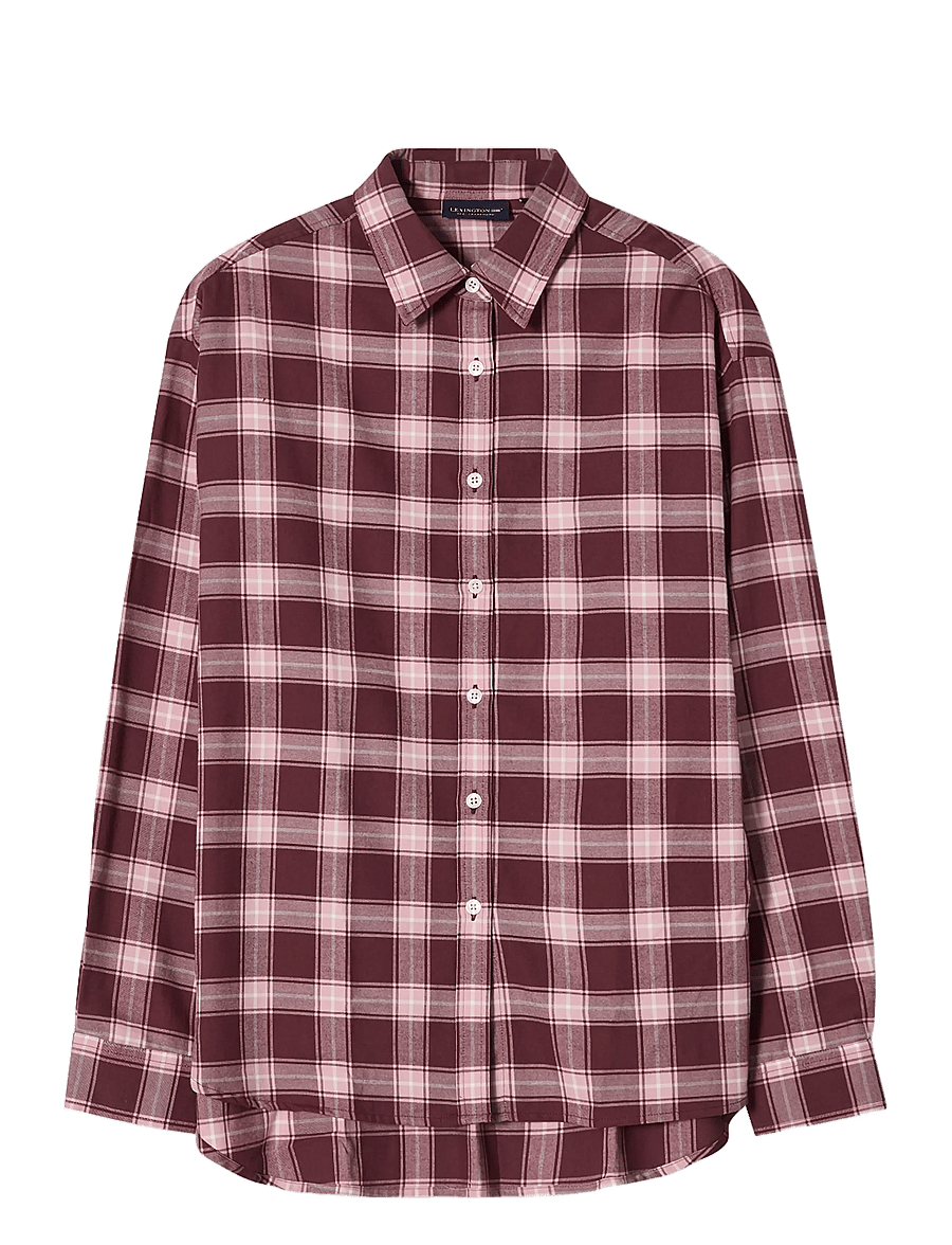 Lexington Clothing - Casual Fit Checked Flannel Shirt - pink/red check - 0