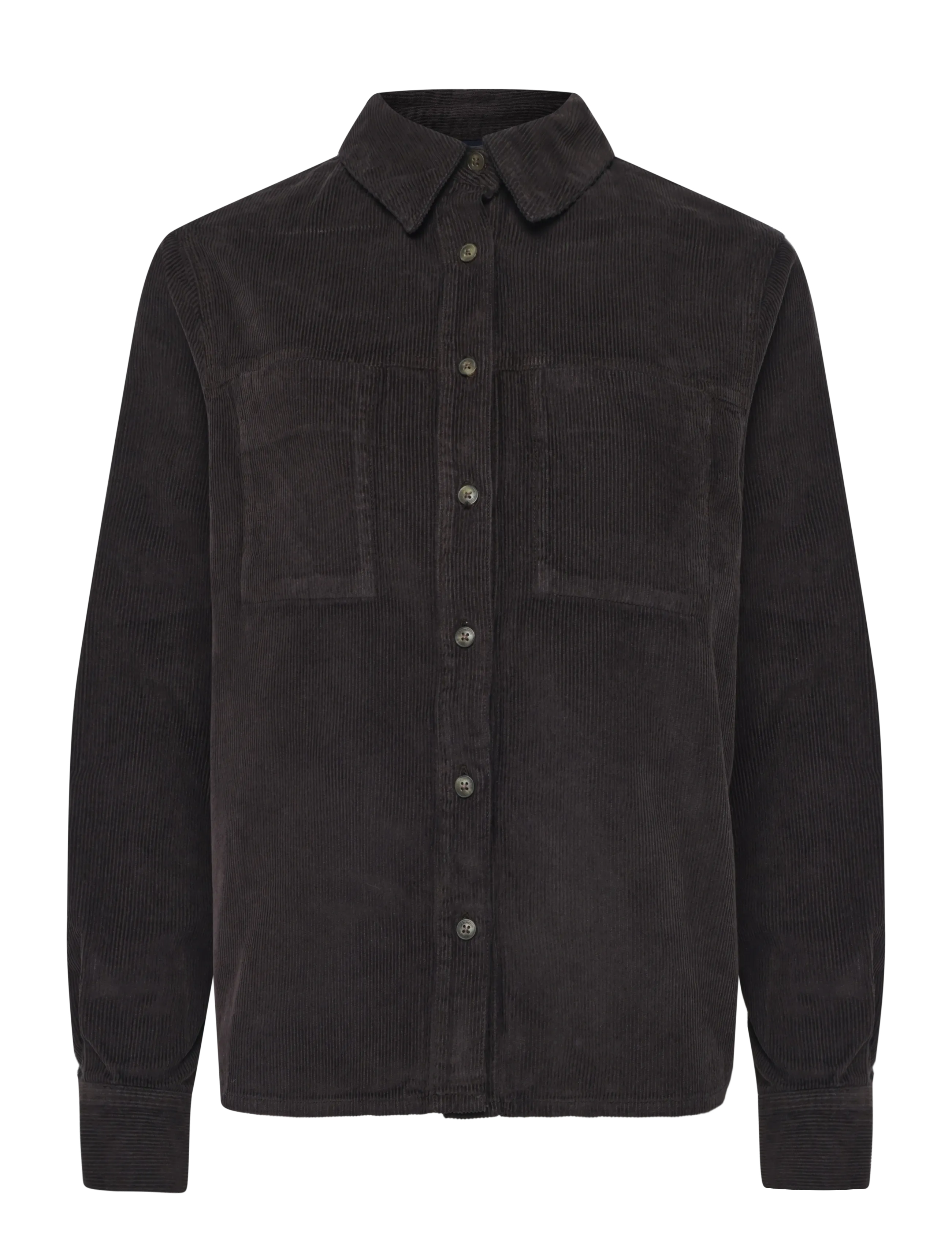 Lexington Clothing Cropped Corduroy Shirt - Skjorter - DARK BROWN / brown
