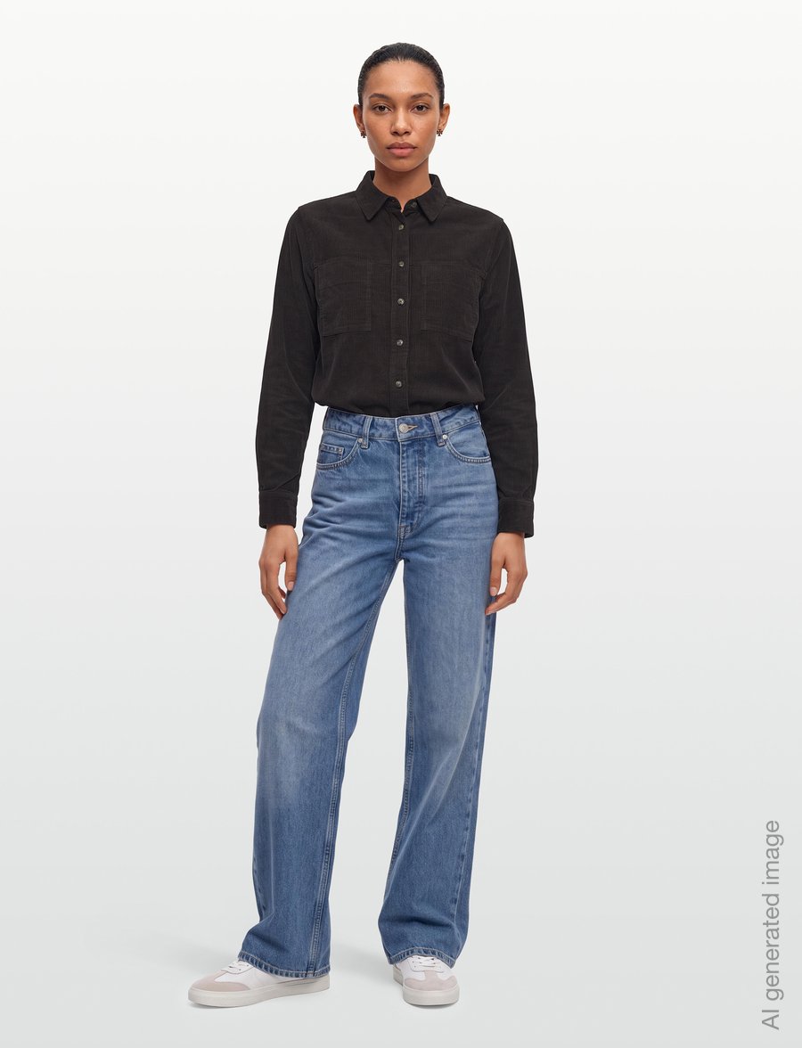 Lexington Clothing - Cropped Corduroy Shirt - langärmlige hemden - dark brown - 0