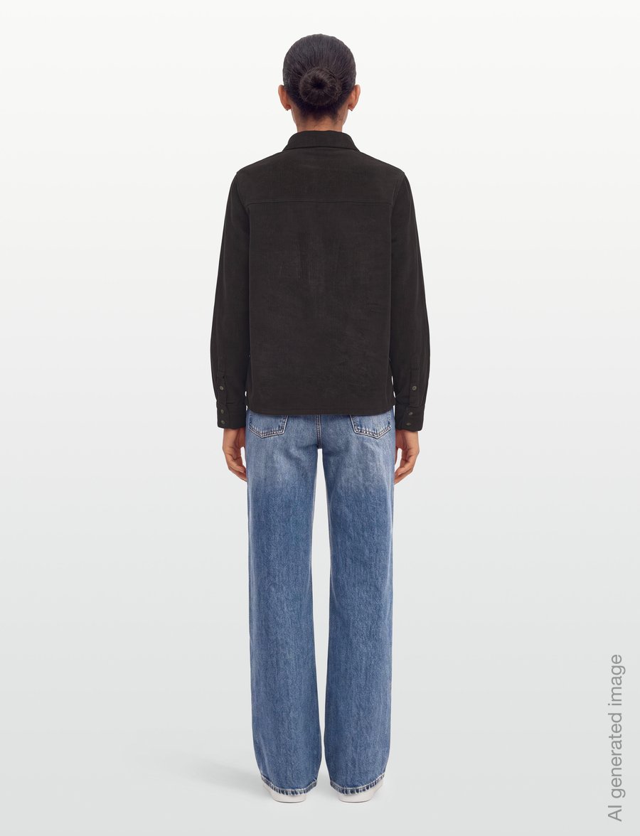 Lexington Clothing - Cropped Corduroy Shirt - langärmlige hemden - dark brown - 4