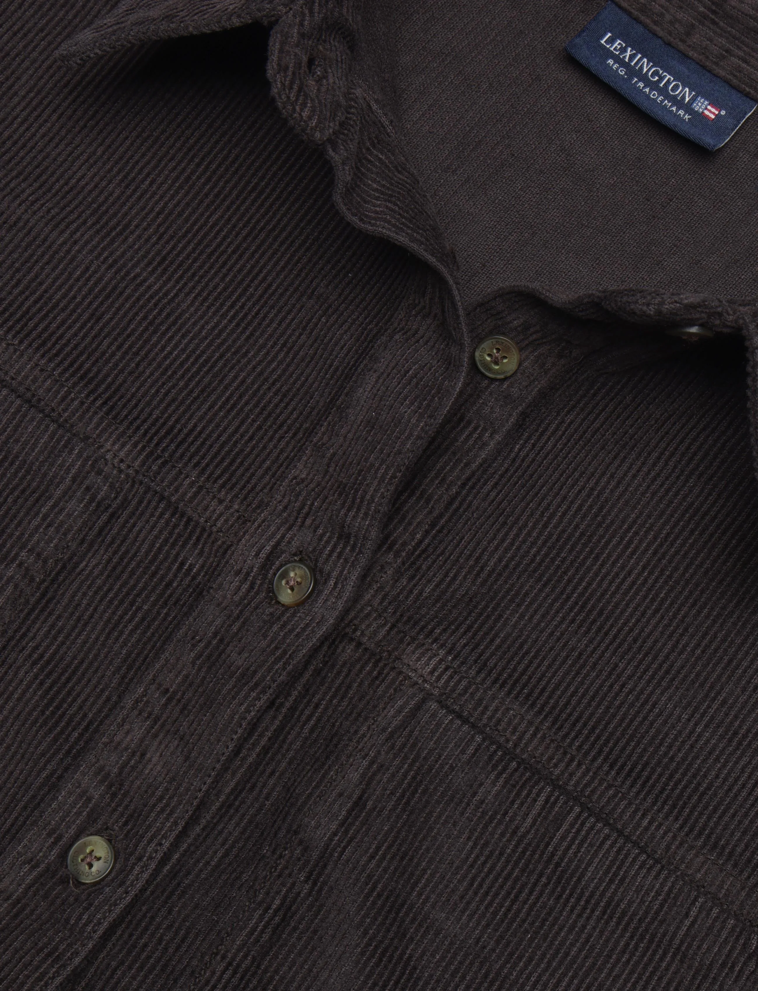 Lexington Clothing - Cropped Corduroy Shirt - langärmlige hemden - dark brown - 5