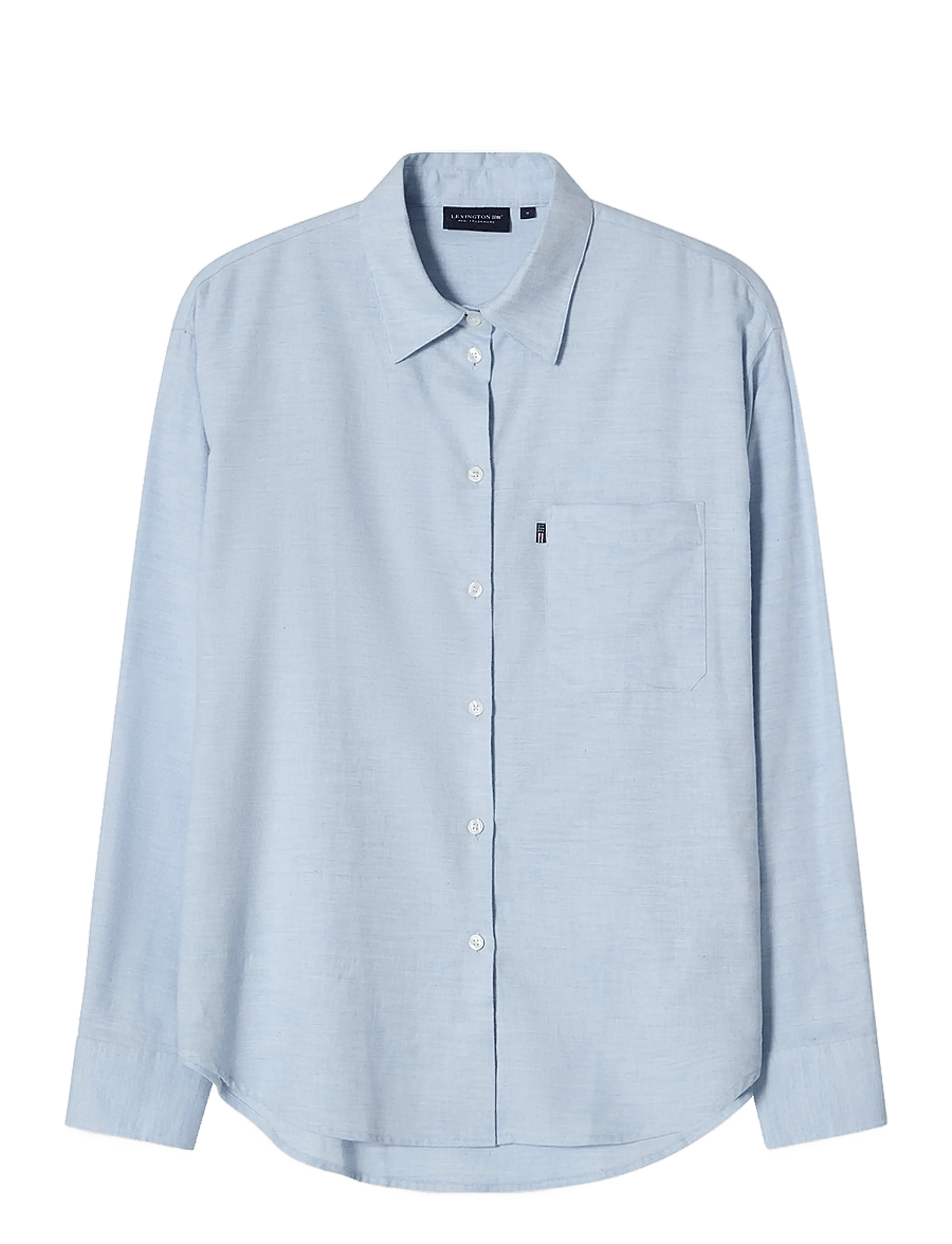 Lexington Clothing - Casual Fit Flannel Shirt - langärmlige hemden - light blue melange - 0