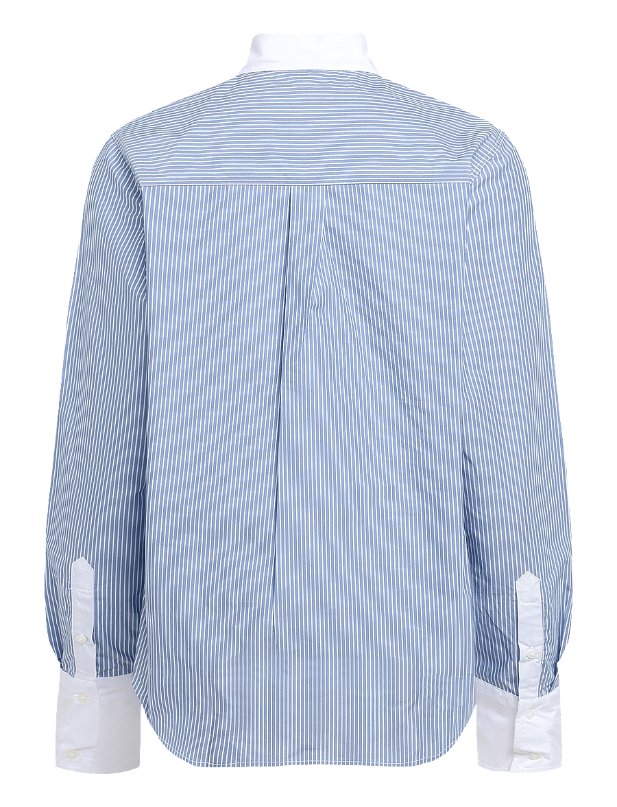 Lexington Clothing - Classic Fit Contrast Collar and Cuffs - langærmede skjorter - blue/white stripe - 1