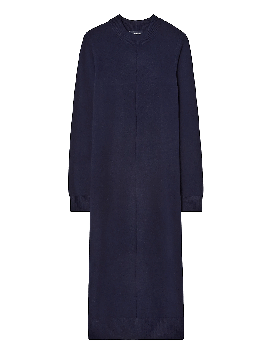Lexington Clothing - Straight Fit Knitted Long Dress - navy - 0