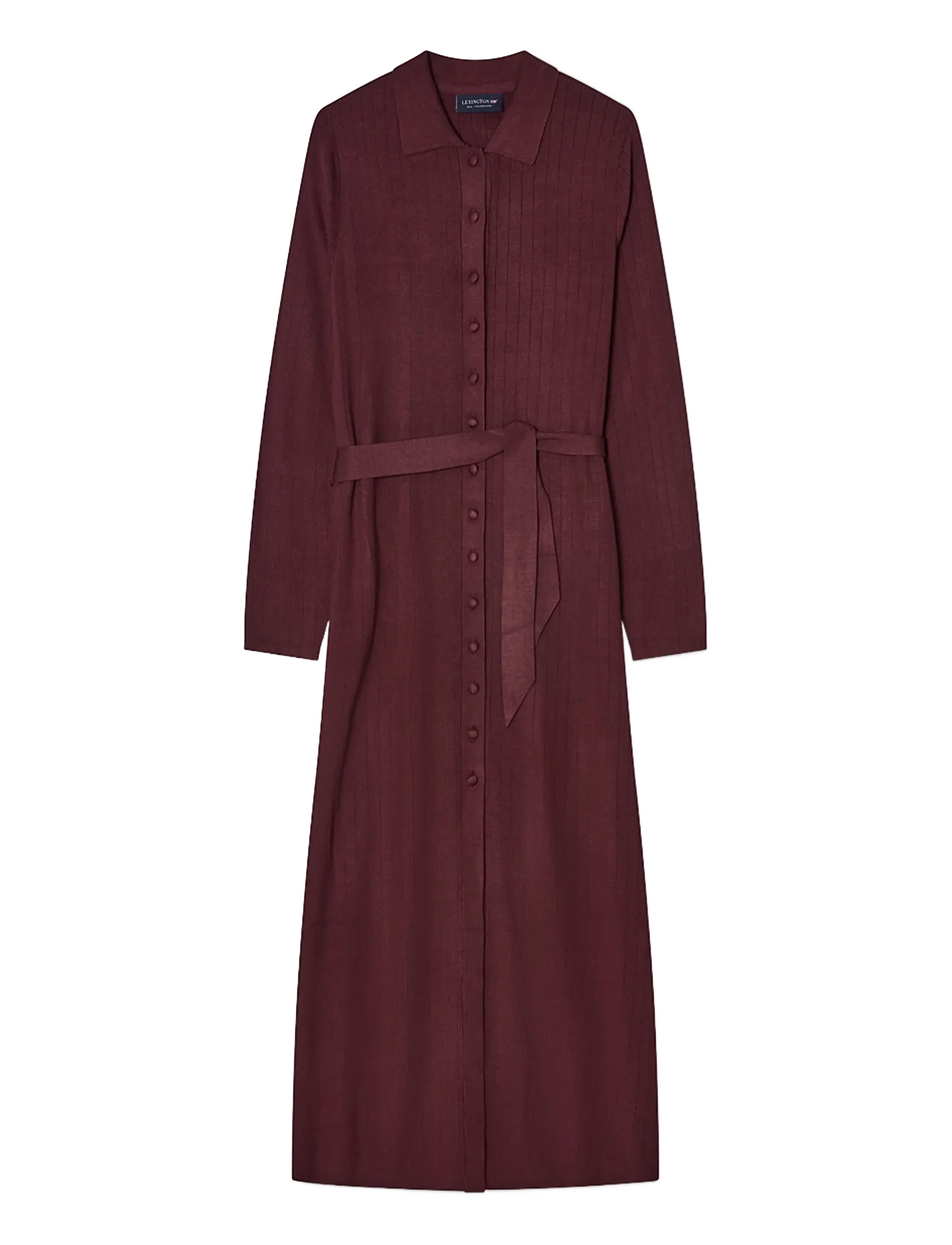 Lexington Clothing Polo Neck Dress - Kleidung - DARK BURGUNDY / burgundy