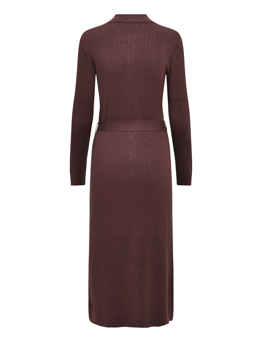 Lexington Clothing - Polo Neck Dress - strickkleider - dark burgundy - 1