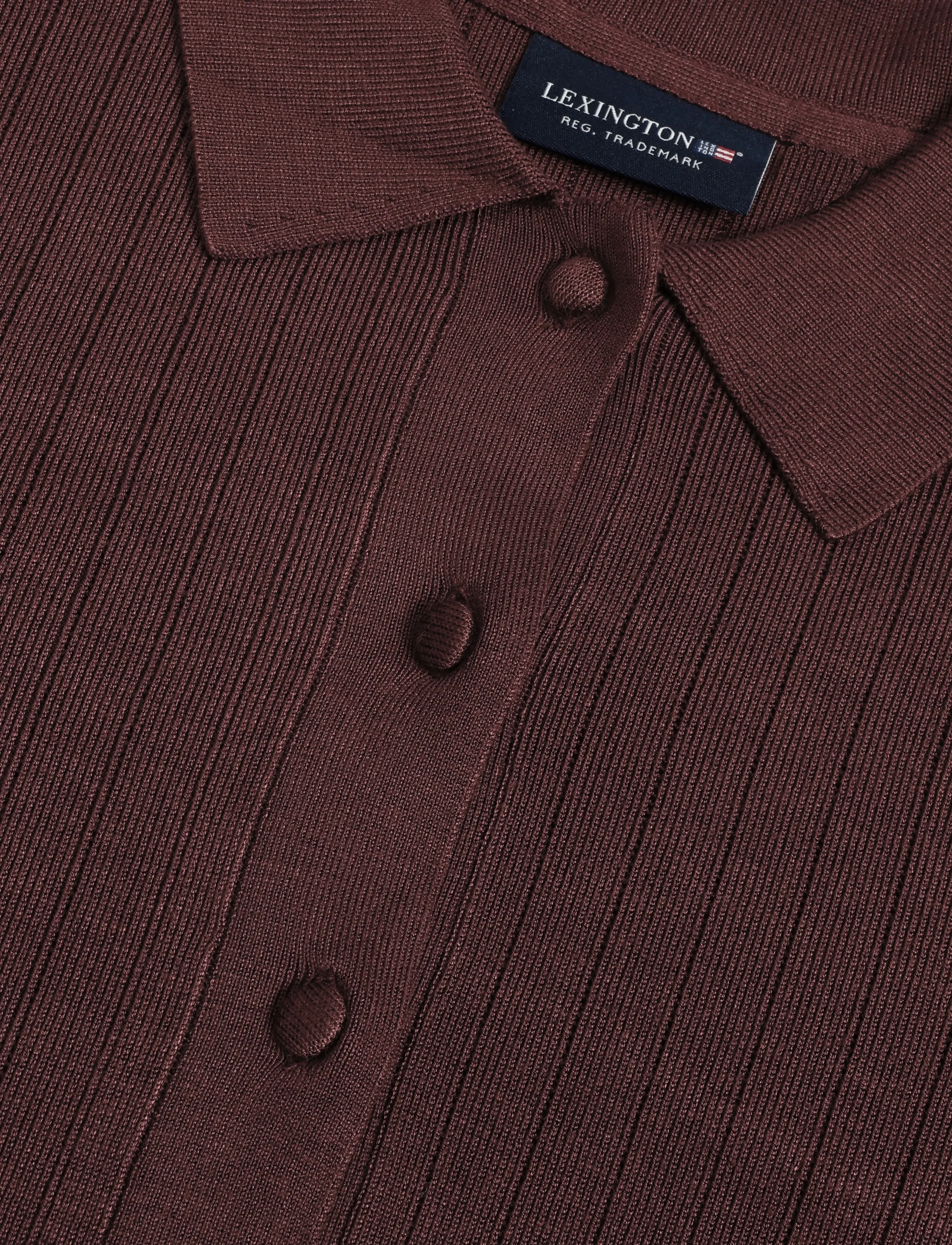 Lexington Clothing - Polo Neck Dress - strickkleider - dark burgundy - 2