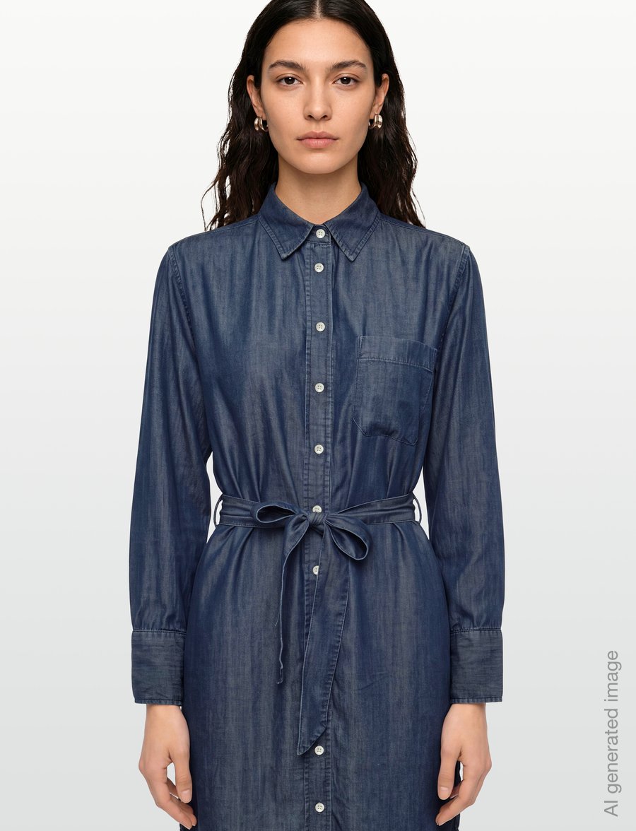 Lexington Clothing - Casual Fit Lyocell Shirt Dress - skjortklänningar - indigo - 3