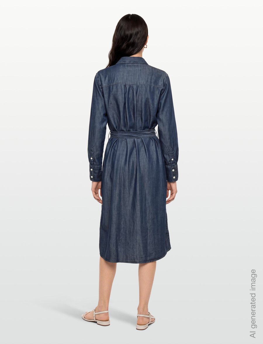 Lexington Clothing - Casual Fit Lyocell Shirt Dress - skjortklänningar - indigo - 4
