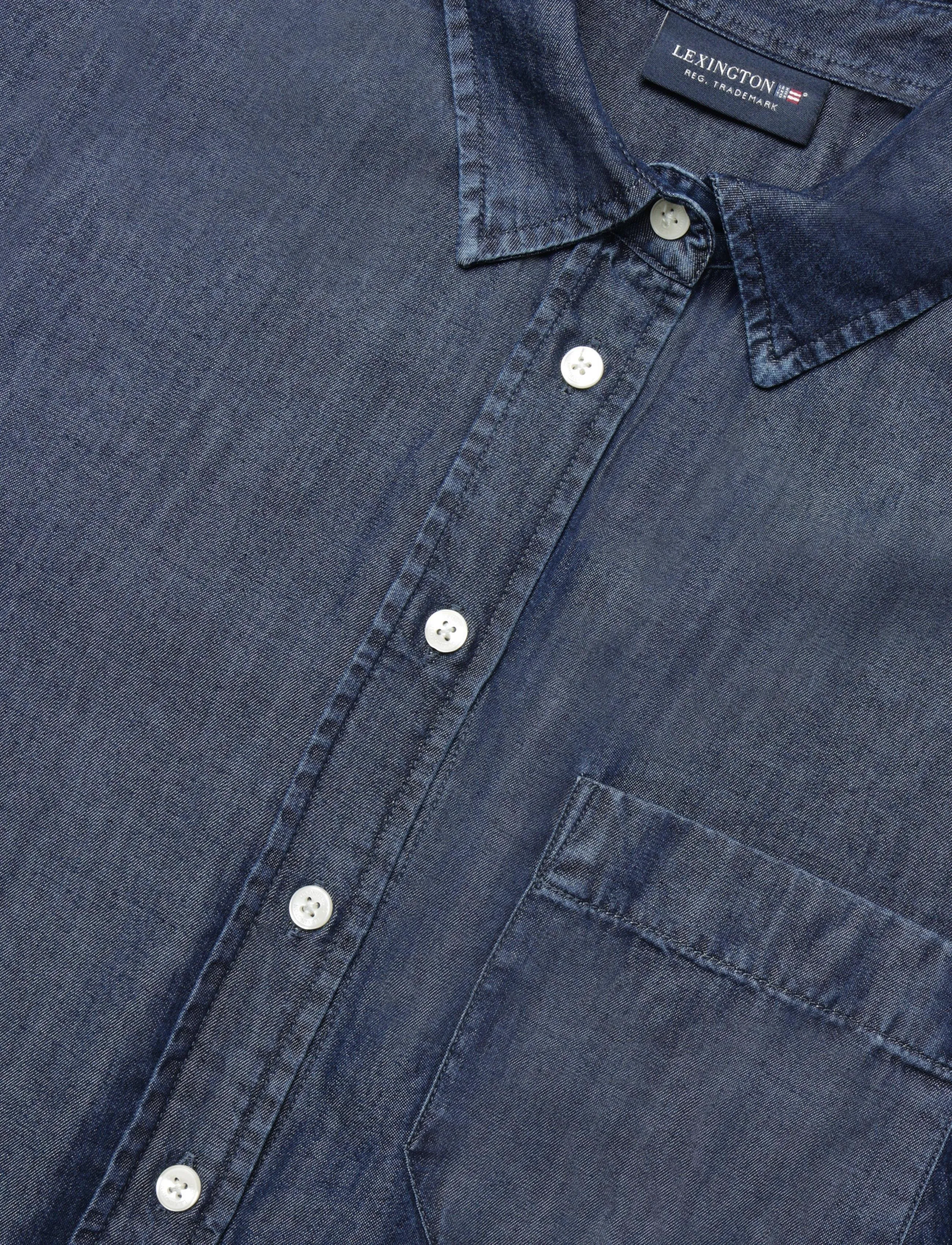 Lexington Clothing - Casual Fit Lyocell Shirt Dress - skjortklänningar - indigo - 5