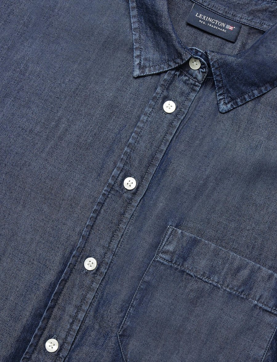 Lexington Clothing - Casual Fit Lyocell Shirt Dress - skjortklänningar - indigo - 5