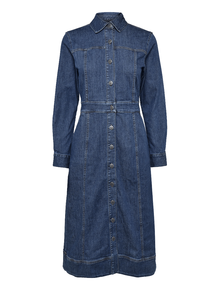 Lexington Clothing - Midi Denim Dress - skjortekjoler - indigo - 1